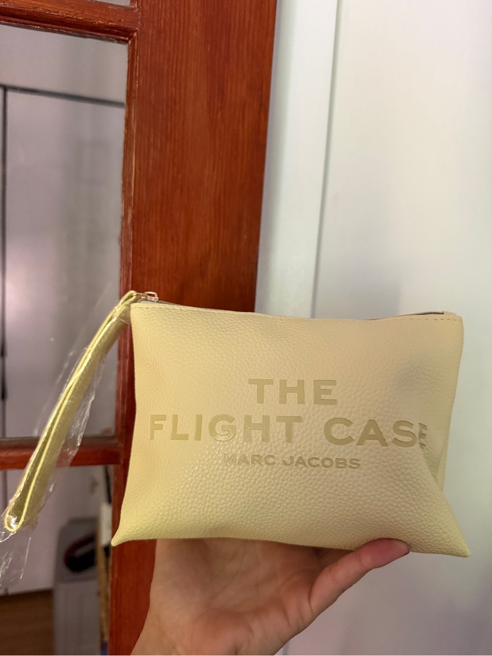 Marc Jacobs light green Pebbled Flight Case Pouch
